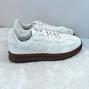 JACKSHIBO Women's Trainers Lace-Up Fashion Sneakers Gum Sole Tennis Shoes 9